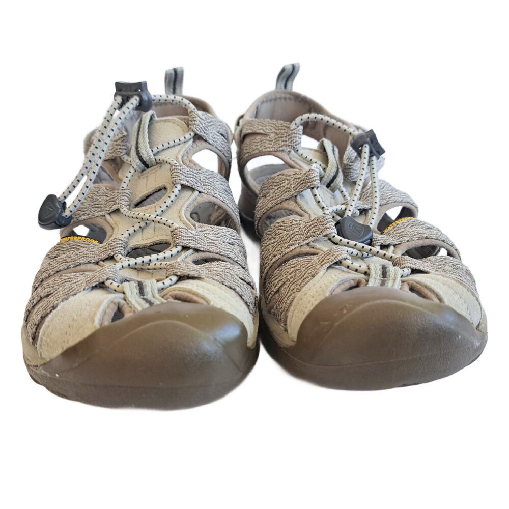 KEEN Women's 9 Whisper Waterproof Hiking Sandal Beige/Tan Print - Picture 5 of 8